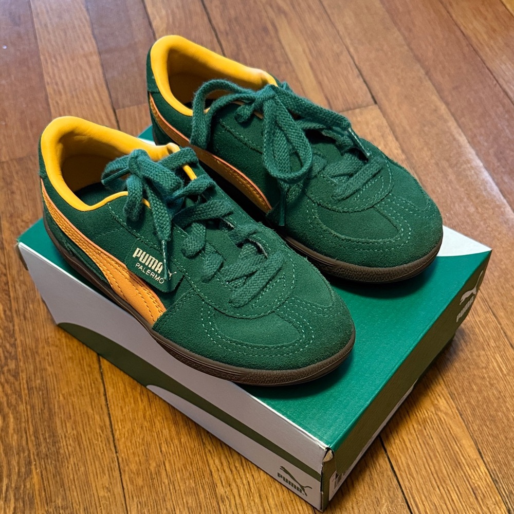 Puma Palermo Vine Clementine Sneakers Orange & Green Size 1C
